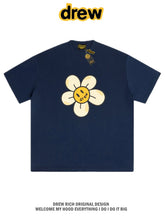 Drew House Daisy Smiley Graphic Oversized Cotton T-Shirt, Off White
