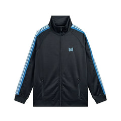 Needles Style Embroidered Butterfly Track Jacket - Dark Navy/Bright Blue