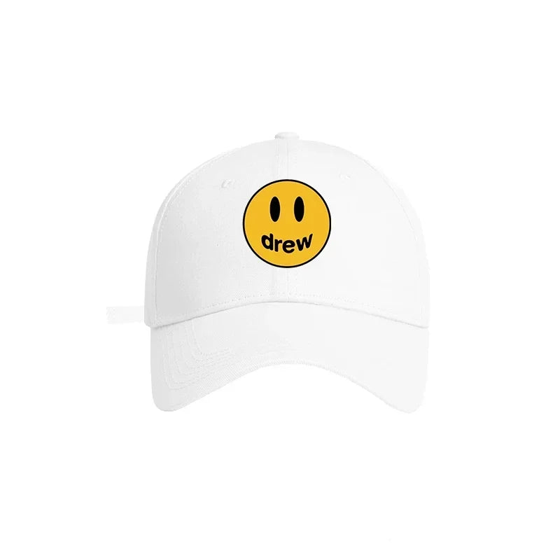 Drew House Smiley Face Baseball Cap, White