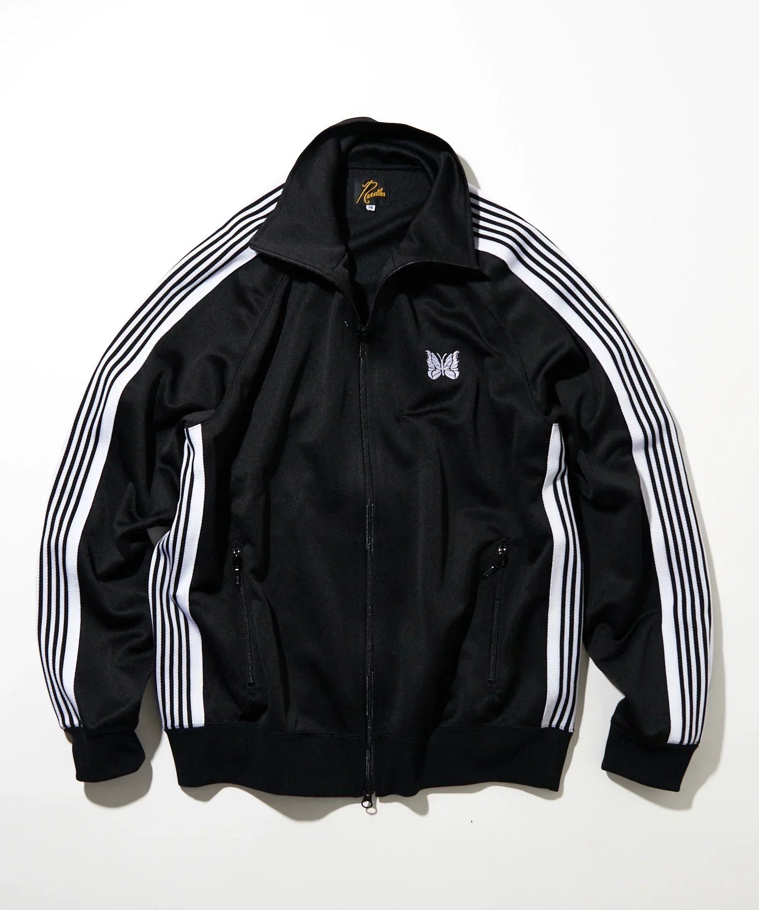 Needles Style Embroidered Butterfly Track Jacket - Black/White
